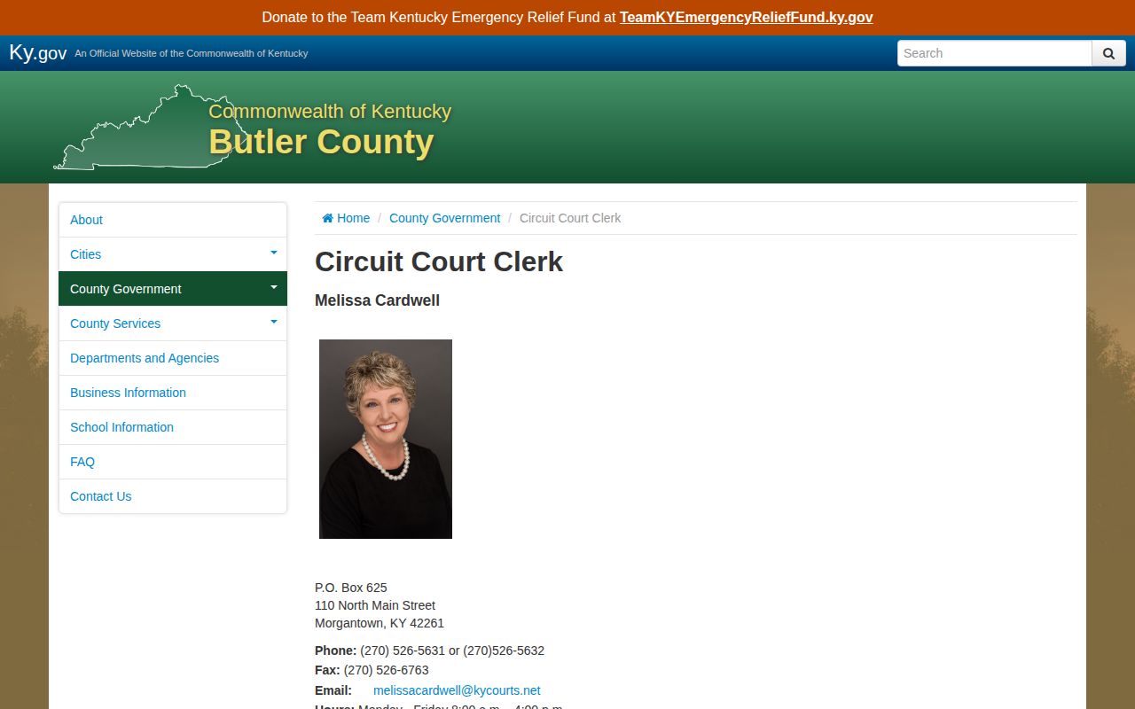 Butler County release order and court record contact